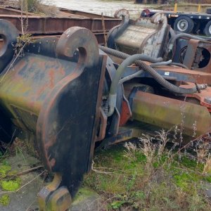 foto 2x roto 3.6t CAT MP40 kleště nůžky 350bar beton demolice kov Verachtert